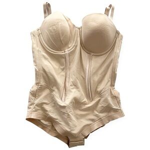 Maidenform Flexees Sculpts Ultra Firm Beige Womens 38C underwire bodysuit Shaper